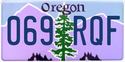 OR license plate 069RQF