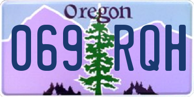 OR license plate 069RQH