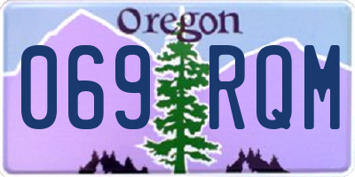 OR license plate 069RQM