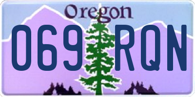 OR license plate 069RQN
