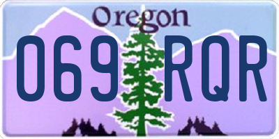 OR license plate 069RQR
