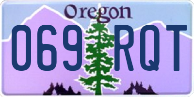 OR license plate 069RQT