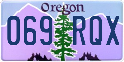 OR license plate 069RQX