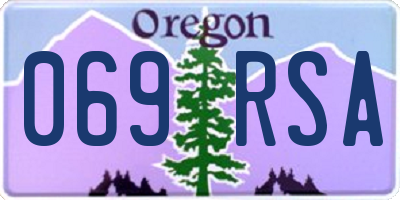 OR license plate 069RSA