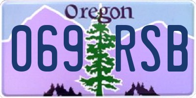 OR license plate 069RSB
