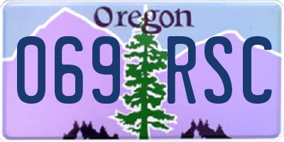 OR license plate 069RSC
