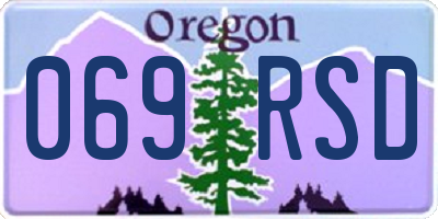 OR license plate 069RSD