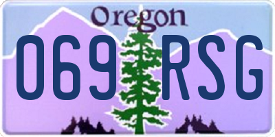 OR license plate 069RSG
