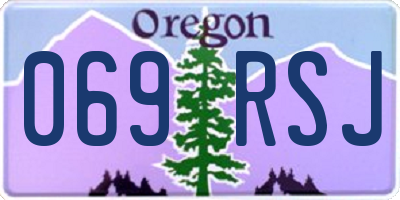 OR license plate 069RSJ
