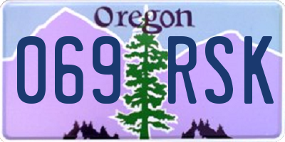 OR license plate 069RSK