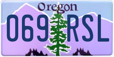 OR license plate 069RSL