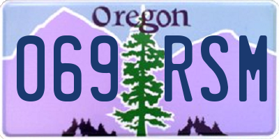 OR license plate 069RSM