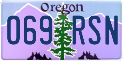 OR license plate 069RSN