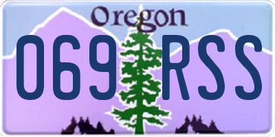 OR license plate 069RSS