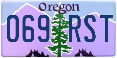 OR license plate 069RST