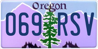 OR license plate 069RSV