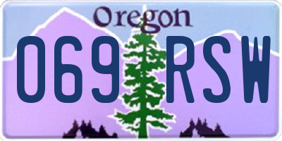 OR license plate 069RSW