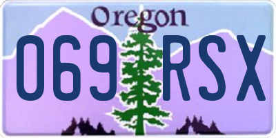 OR license plate 069RSX