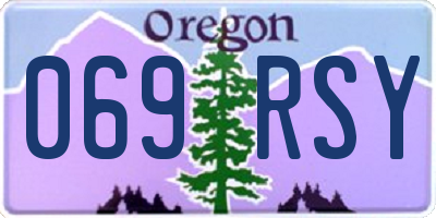OR license plate 069RSY