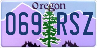 OR license plate 069RSZ