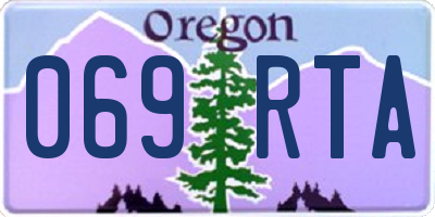 OR license plate 069RTA