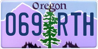 OR license plate 069RTH