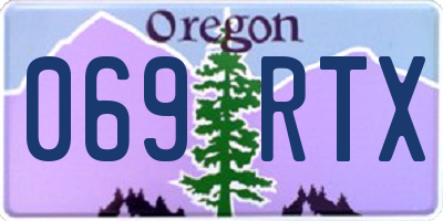 OR license plate 069RTX