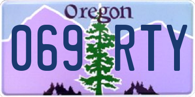 OR license plate 069RTY