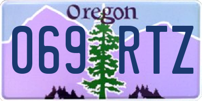 OR license plate 069RTZ