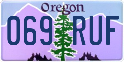 OR license plate 069RUF