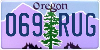 OR license plate 069RUG