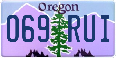OR license plate 069RUI
