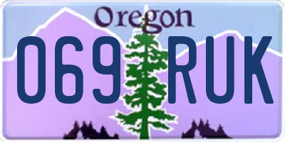 OR license plate 069RUK