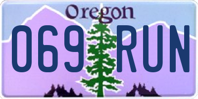 OR license plate 069RUN
