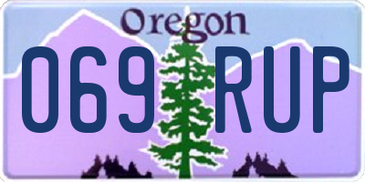 OR license plate 069RUP