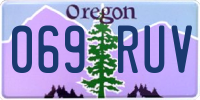 OR license plate 069RUV