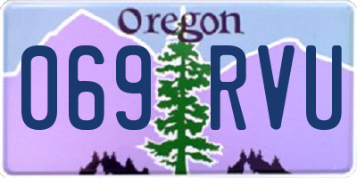 OR license plate 069RVU