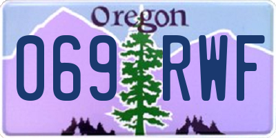 OR license plate 069RWF