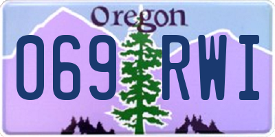 OR license plate 069RWI