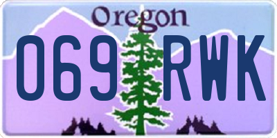 OR license plate 069RWK