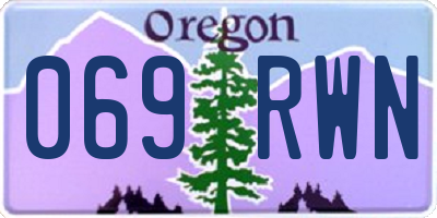 OR license plate 069RWN