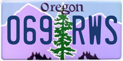 OR license plate 069RWS