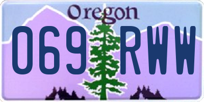 OR license plate 069RWW