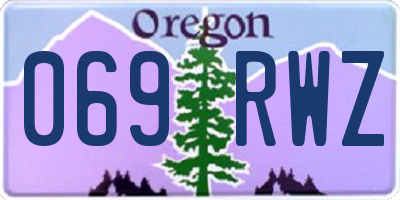 OR license plate 069RWZ