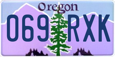 OR license plate 069RXK