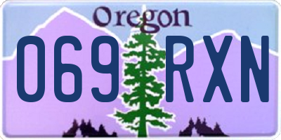 OR license plate 069RXN