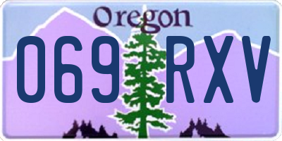 OR license plate 069RXV