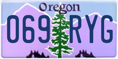 OR license plate 069RYG