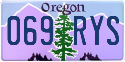 OR license plate 069RYS