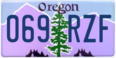 OR license plate 069RZF